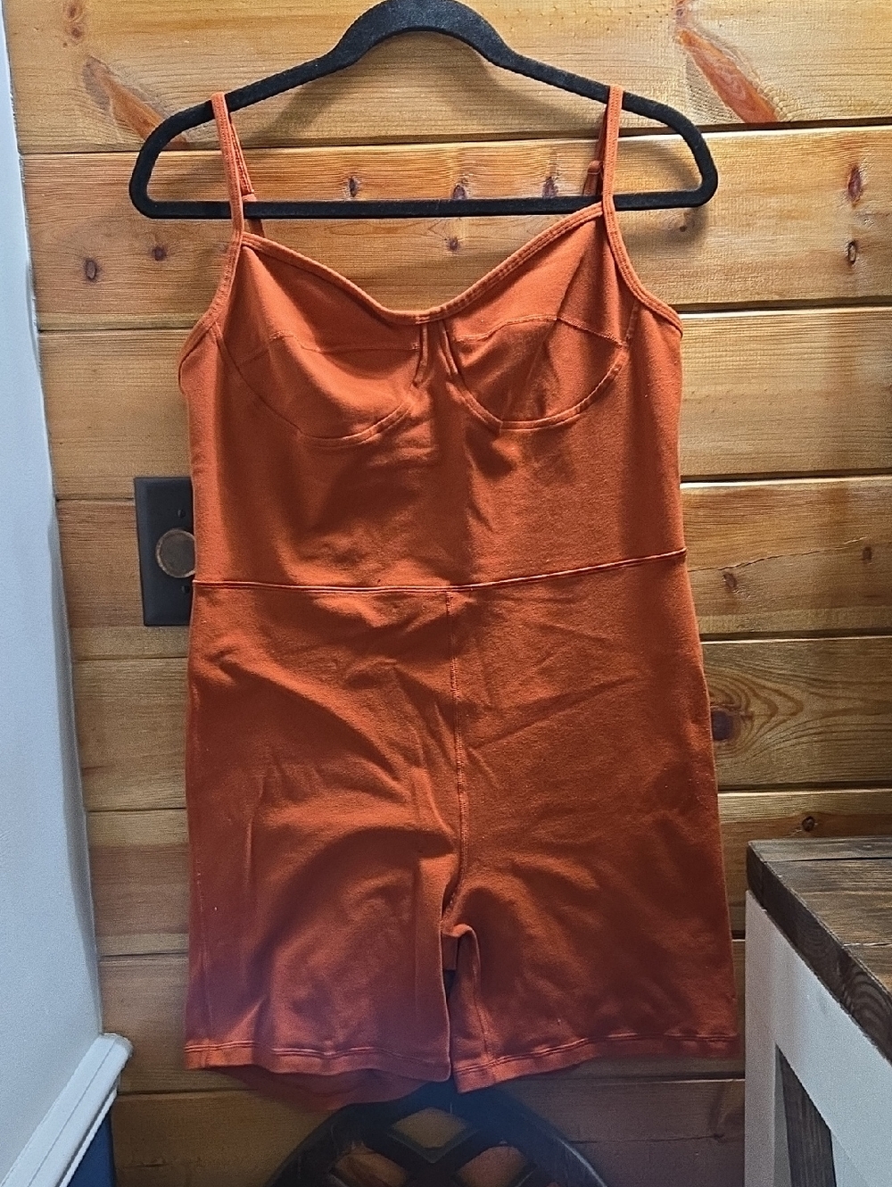 Wilfred Free Rust Orange Sleeveless Romper XL Adjustable Straps 0416